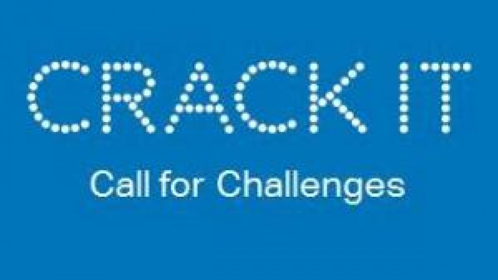 The CRACK IT logo which has CRACK IT on it and the text call for challenges