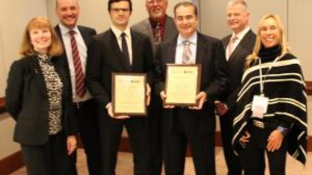 2016 recipients of their Global 3Rs Awards  presented by AAALAC Executive Director Dr Kathryn Bayne, and IQ 3Rs Leadership Group member, Dr Dale Martin, to three winners at the American Association for Laboratory Animal Science (AALAS) National Meeting in Charlotte, North Carolina, USA. Th ree winners are Dr Olivier Frey, Dr Madhav Paranjpe and Dr Ben Quah 