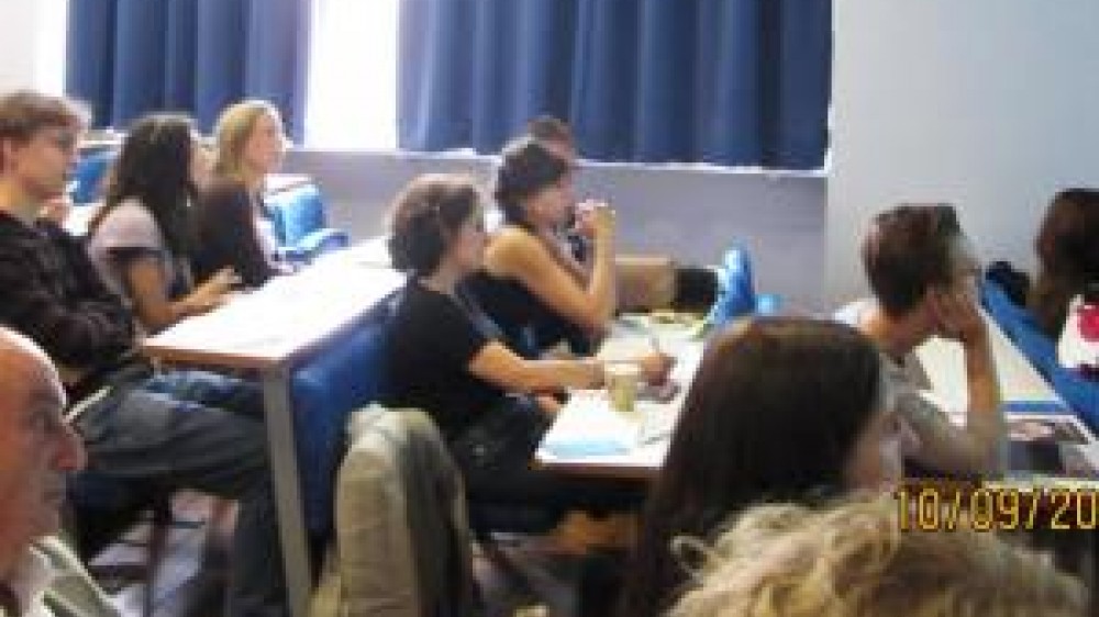 Attendees sitting in a classroom at the British Science Festival