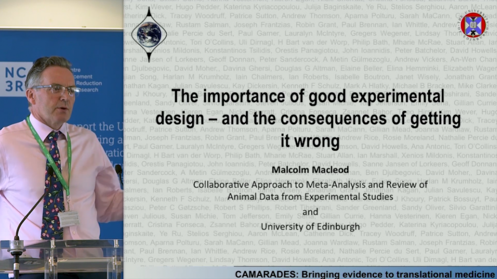 The front slide of a webinar presentation by Professor Malcolm MacLeod