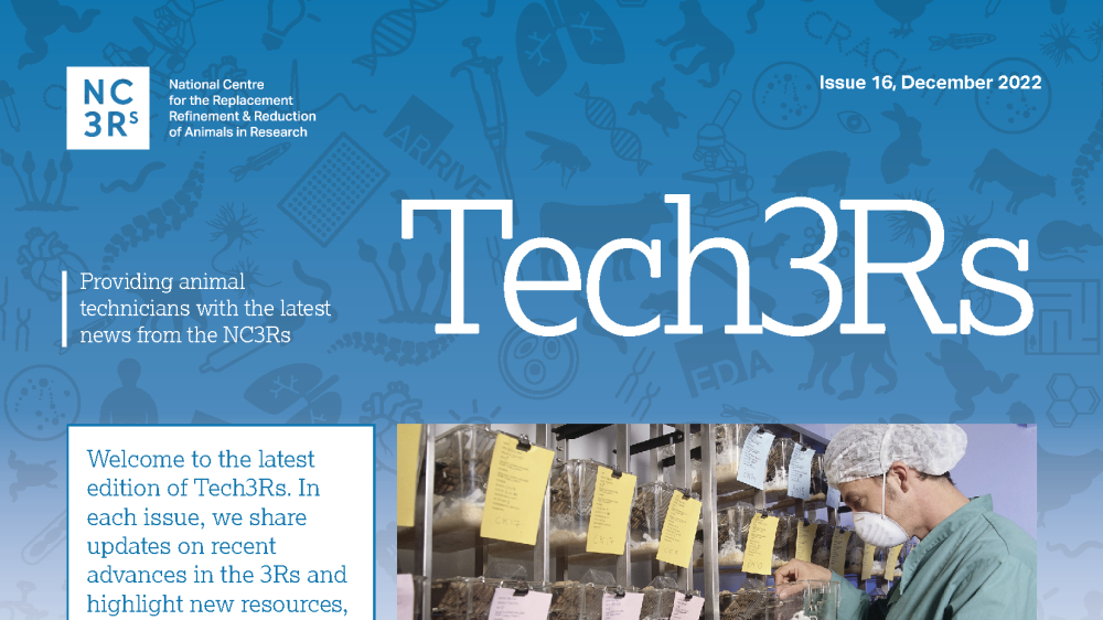 Front page of Issue 16 of Tech3Rs, the quarterly newsletter produced for animal technicians.
