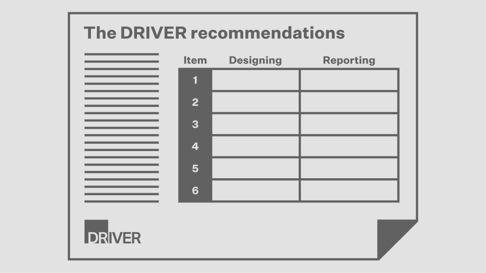 Graphic representing the DRIVER recommendations pdf