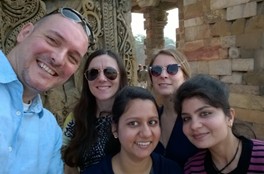 Dr Mark Prescott with four colleagues in India
