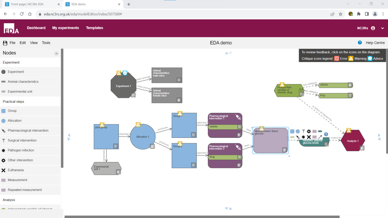 Screenshot of the EDA editor window