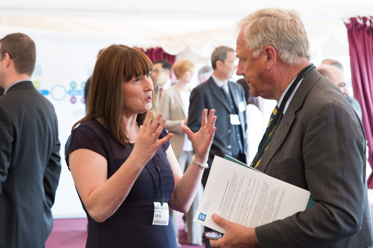 Vicky Robinson in conversation at a Parliamentary event