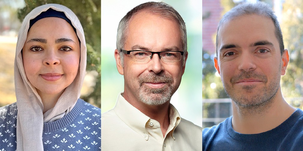 Photographs of the three winners of the NC3Rs International 3Rs Prize. Left to right: Dr Riham Ayoubi, Dr Peter McPherson and Dr Carl Laflamme.